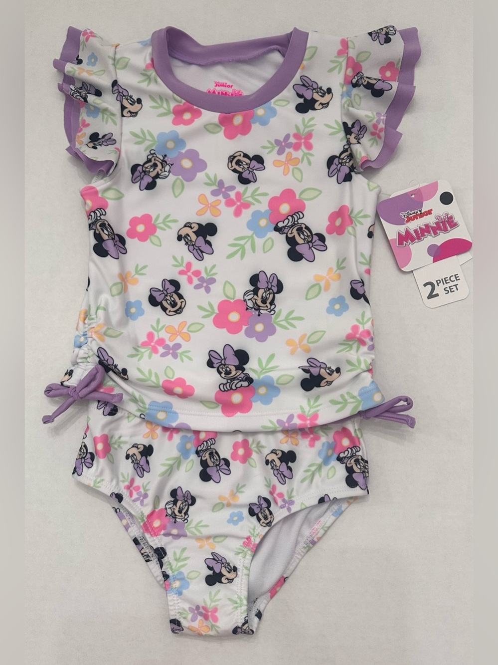 Minnie Mouse Toddler Girl Tankini Swimsuit, Two-Piece, Size 4T